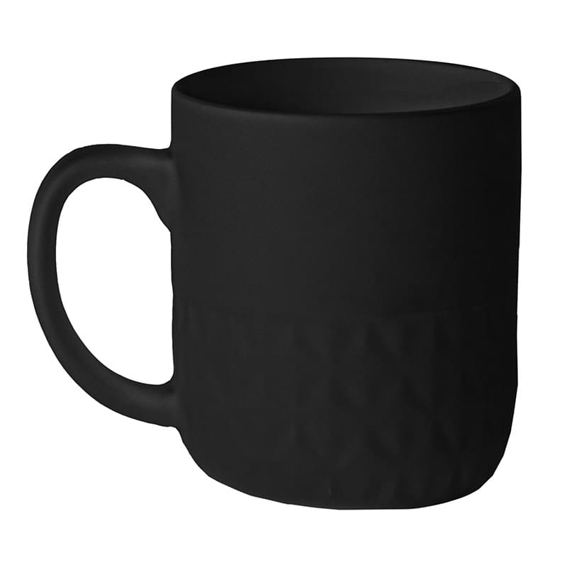 16 oz. Ceramic Coffee Mug with Facet Texture