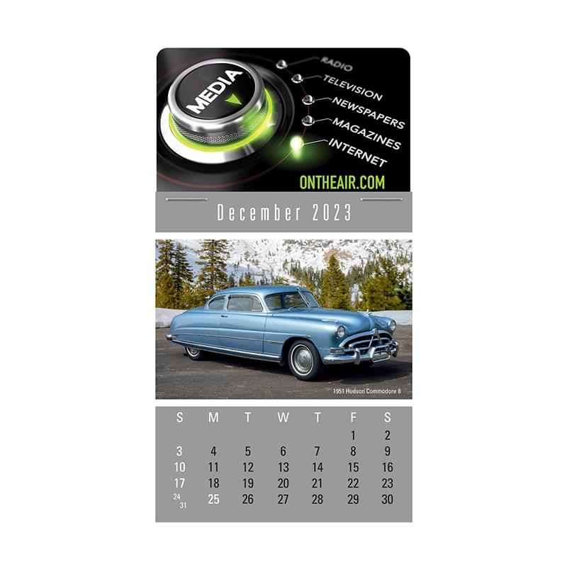 4C Press-N-Stick Header Cruisin’ Cars Calendar (13-Month)
