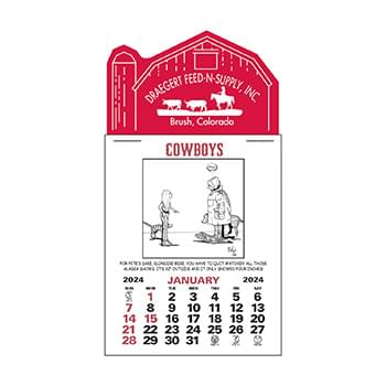 4C Press-N-Stick Header Cowboy Calendar (12-Month)
